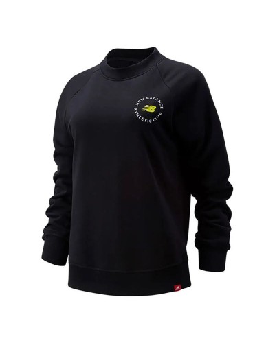 Heren-T-Shirt met Lange Mouwen New Balance Essentials Athletic Club Crew Zwart