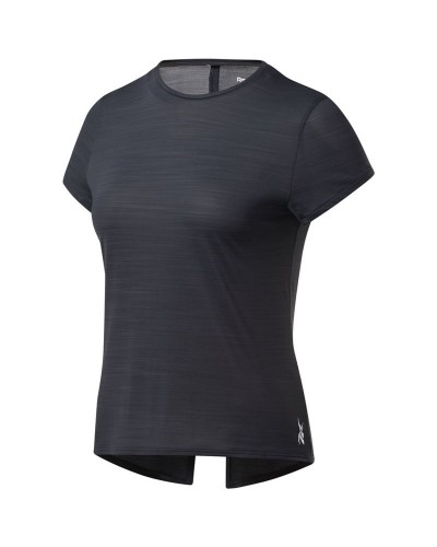 Dames-T-Shirt met Korte Mouwen Reebok Workout Ready Activchill Zwart