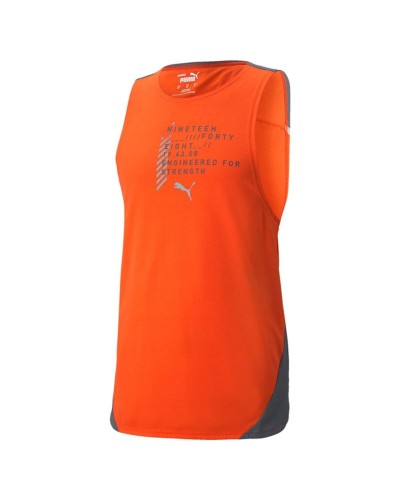 Heren Mouwloos T-shirt Puma Train Everfresh Tank M Oranje