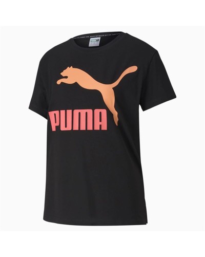 Maglia a Maniche Corte Donna Puma Puma Classics Logo Tee Nero