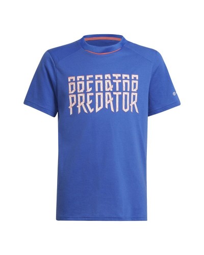 Kurzarm-T-Shirt für Kinder Adidas Predator Blue Blau