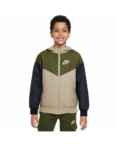 Giacca Sportiva da Bambini Nike Sportswear Windrunner Verde