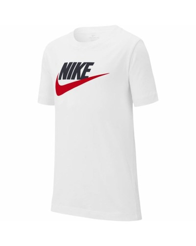 T-shirt med kortärm Barn Nike Sportswear Vit