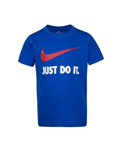 T-Shirt met Korte Mouwen voor kinderen Nike NKB Swoosh Blauw