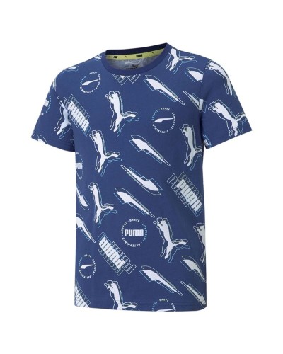 T shirt à manches courtes Enfant Puma Bleu foncé