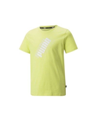 T shirt à manches courtes Enfant Puma Power Logo Boys Green Jaune