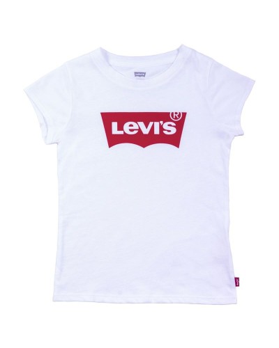 Lasten Lyhythihainen paita Levi's Batwing Boys Valkoinen