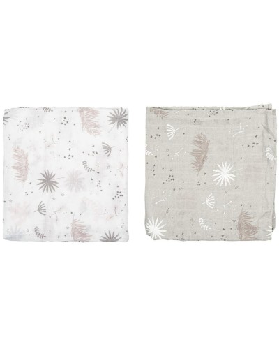 Muselina Pirulos 548 FLAMINGO 385 01 Blanco 2 Piezas