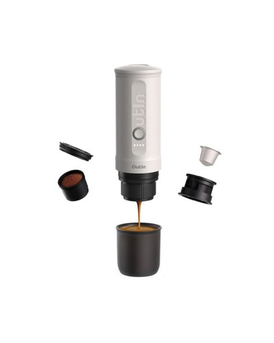 Tragbare Kaffeemaschine Outin OUTINWHITE Weiß Edelstahl 50 ml 80 ml