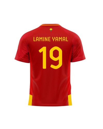 Kortärmad fotbollströja, Barn RFEF Lamine Yamal 19 Röd
