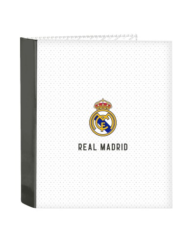 Reliure à anneaux Real Madrid C.F. 24/25 Blanc Gris A4 27 x 33 x 6 cm