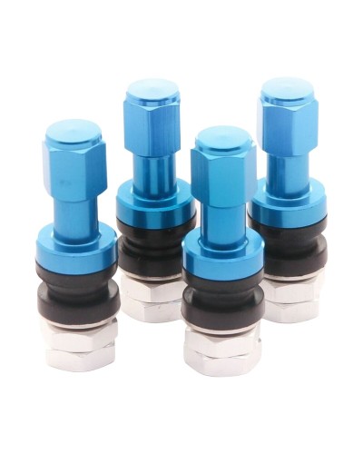 Kit de valves pour pneu Japan Racing V2 Bleu Aluminium
