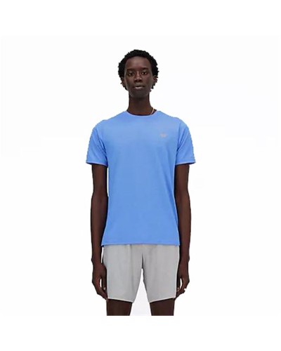 Camiseta de Manga Corta Hombre New Balance MT41070_BIA Añil (L)