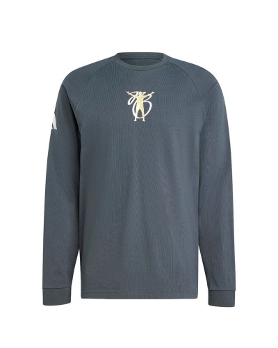 Heren-T-Shirt met Lange Mouwen Adidas JM9351 Donker grijs (XS)