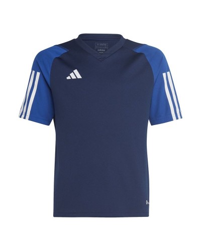 Maillot de Football à Manches Courtes pour Enfants Adidas HK7639 Bleu (7-8 Ans)