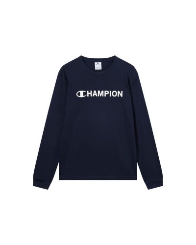 Camiseta de Manga Larga Hombre Champion 221652-BS501 Azul marino (S)