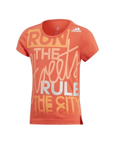 Maglia a Maniche Corte per Bambini Adidas CF6636 Arancio