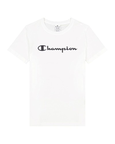 Dames-T-Shirt met Korte Mouwen Champion 114911-WW001 Wit (M)