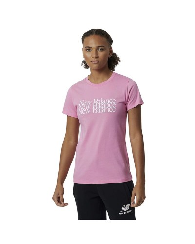 T-shirt med kortärm Dam New Balance WT21507_VPK Rosa (XS)