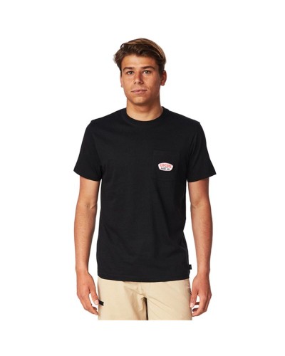Heren-T-Shirt met Korte Mouwen Rip Curl CTEVA5-90 Zwart (S)