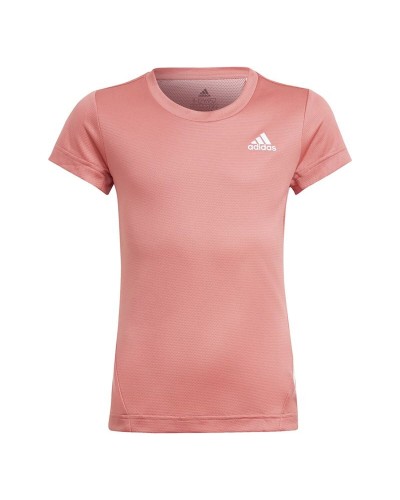 Kurzarm-T-Shirt für Kinder Adidas GM8405 Lachsfarben