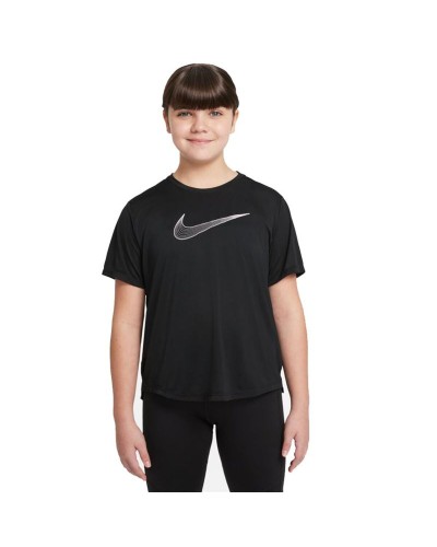 Kurzarm-T-Shirt für Kinder Nike DD7639-010 Schwarz