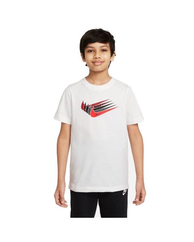 Maglia a Maniche Corte per Bambini Nike DO1824-100 Bianco