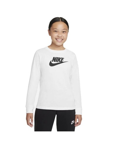 Child's Short Sleeve T-Shirt Nike CZ1260-100 White