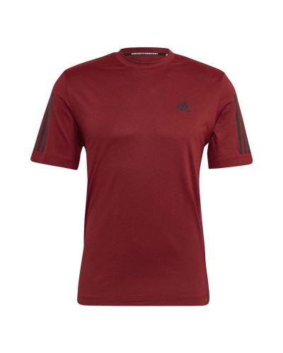 Camiseta de Manga Corta Hombre Adidas HK9542 Rojo Oscuro