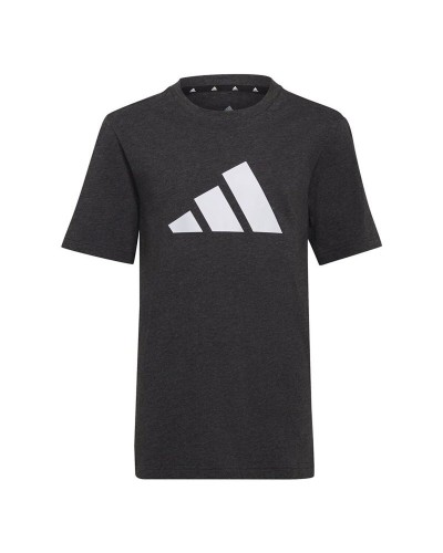 T-Shirt met Korte Mouwen voor kinderen Adidas HG8856 Zwart