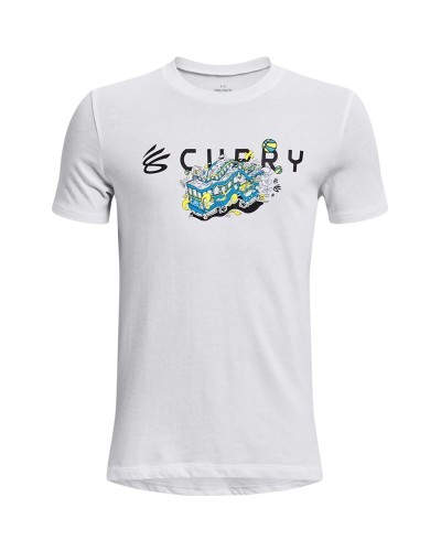 Kurzarm-T-Shirt für Kinder Under Armour 1374219-100 Weiß