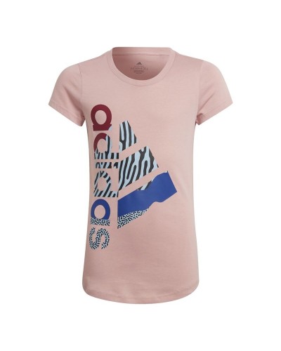 Camiseta de Manga Corta Infantil Adidas HA4029 Rosa