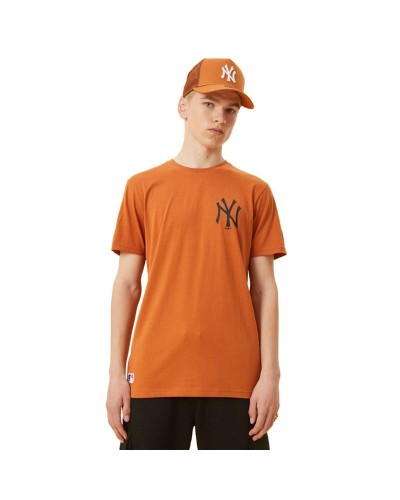 Maglia a Maniche Corte Uomo New Era 12893145 Marrone (S)