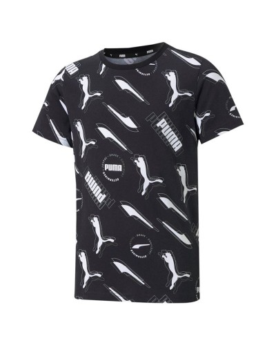 Maglia a Maniche Corte per Bambini Puma 585889 01 Nero