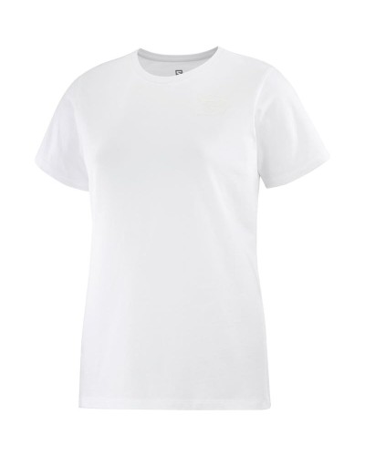 Women’s Short Sleeve T-Shirt Salomon LC1644800 White (S)