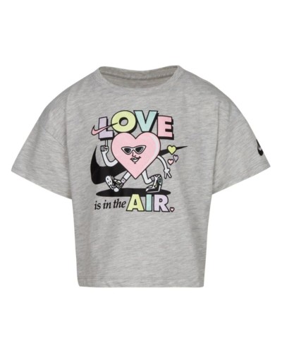 Camiseta de Manga Corta Infantil Nike 36J086-C87 Gris claro