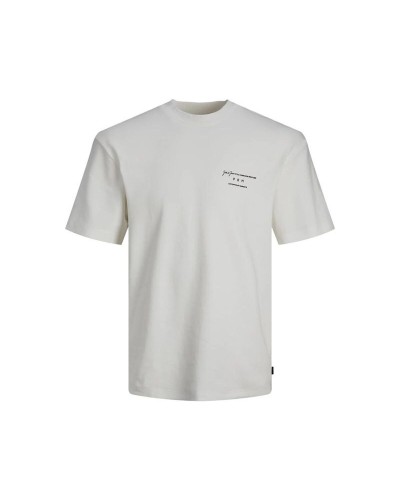 Heren-T-Shirt met Korte Mouwen Jack & Jones 12245400-177707 Wit (M)