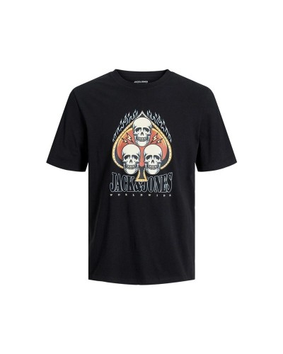 Camiseta de Manga Corta Infantil Jack & Jones 12253965-C-N10 Negro