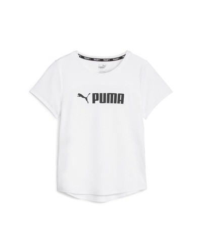 Dames-T-Shirt met Korte Mouwen Puma 523844 02 Wit