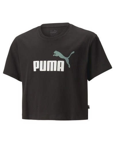 Child's Short Sleeve T-Shirt Puma 845346 56 Black