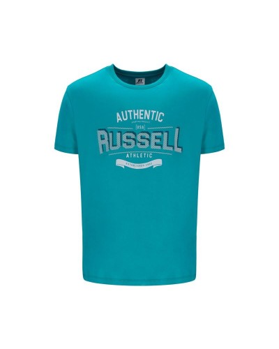 Heren-T-Shirt met Korte Mouwen Russell Athletic A30081-L6 146 Aquamarijn (M)
