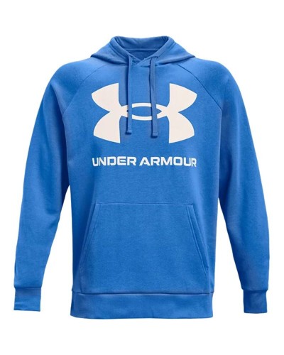 Felpa con Cappuccio Uomo Under Armour Rival Azzurro