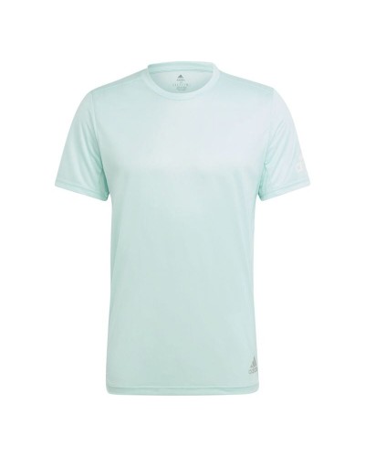 T-shirt med kortärm Herr Adidas Run It Aquamarine