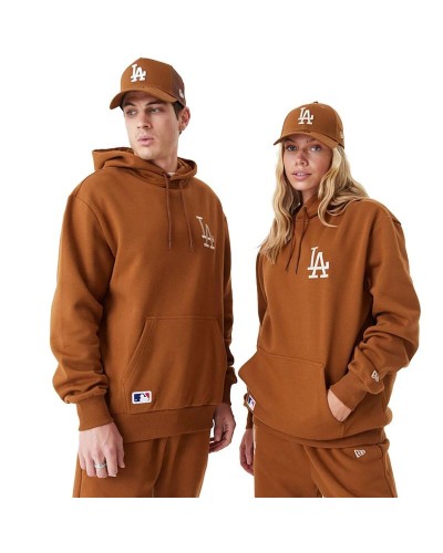 Sweat à capuche homme New Era League Essentials Ocre