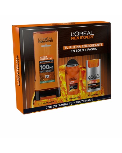 Set de Cosmética Mujer L'Oreal Make Up MEN EXPERT HYDRA ENERGETIC 3 Piezas