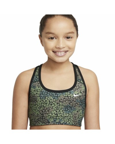 Reggiseno Sportivo Nike Dri-FIT Swoosh Nero/Verde Per bambini