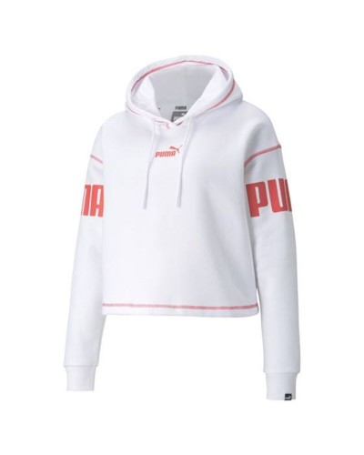 Women’s Hoodie Puma Puma Power Hoodie Fl W White