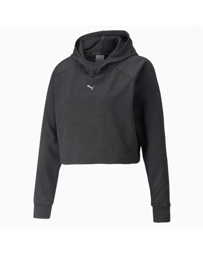 Damen Sweater mit Kapuze Puma Flawless Pullover Schwarz