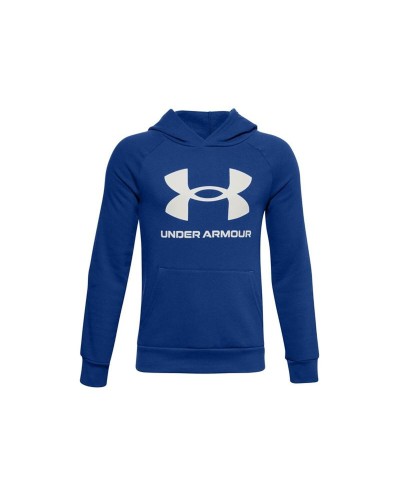Sweat à capuche enfant Under Armour Colorblock Crewneck Bleu