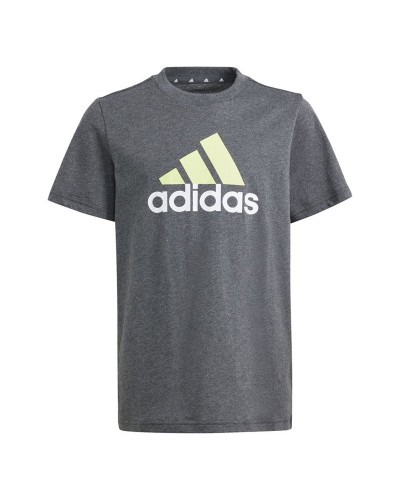 Kurzarm-T-Shirt für Kinder Adidas Essentials Big Logo Grau